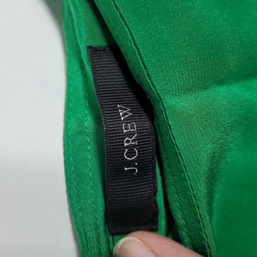 J. Crew Emerald Ruffle Blouse - Picture 3 of 6
